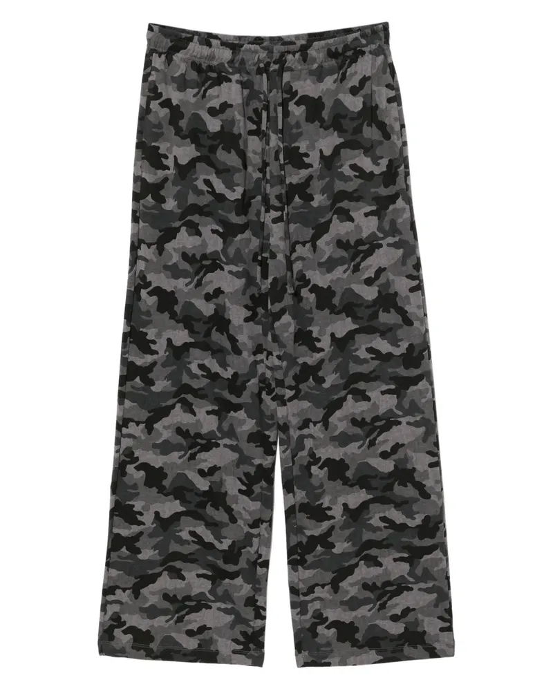 b+ab Hose mit Camouflage-Print - Schwarz Schwarz