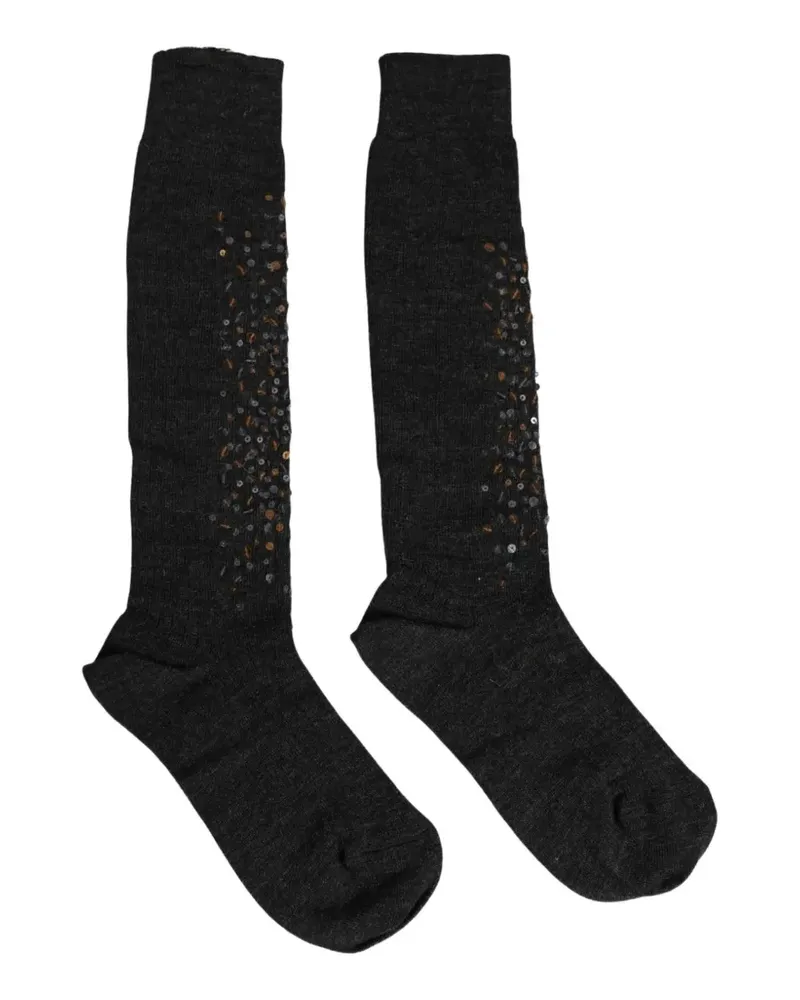 Dolce & Gabbana sequin-embellished wool socks - Grau Grau