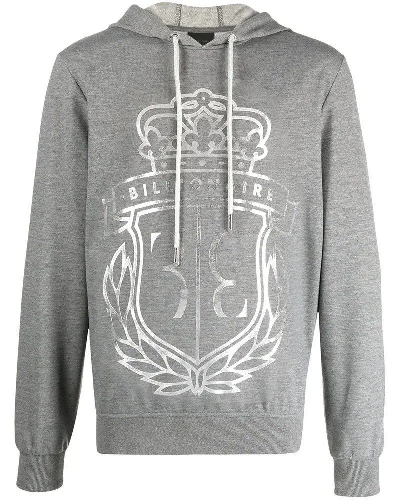 Billionaire Kingham Hoodie mit Metallic-Print - 10 GREY 10