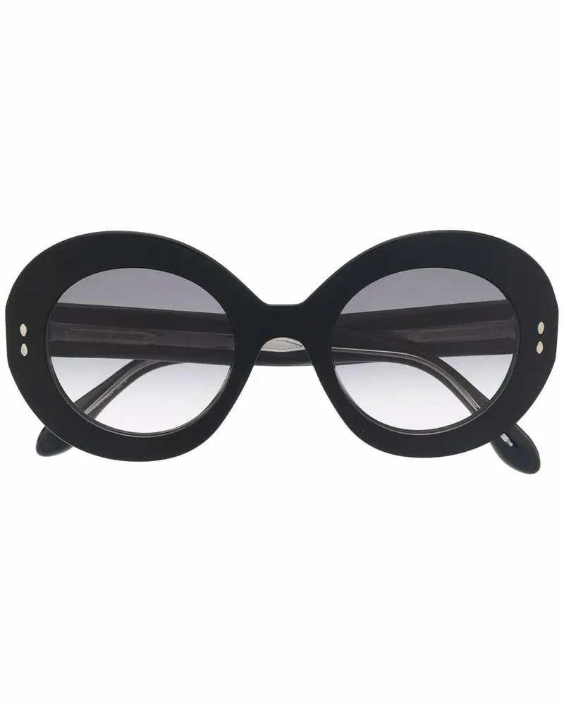 Isabel Marant Sonnenbrille mit rundem Gestell - Schwarz Schwarz