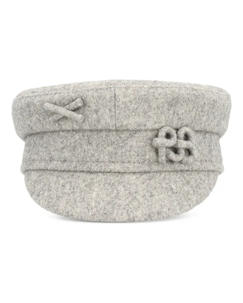 RUSLAN BAGINSKIY Baskenmütze mit Knotendetail - Grau Grau