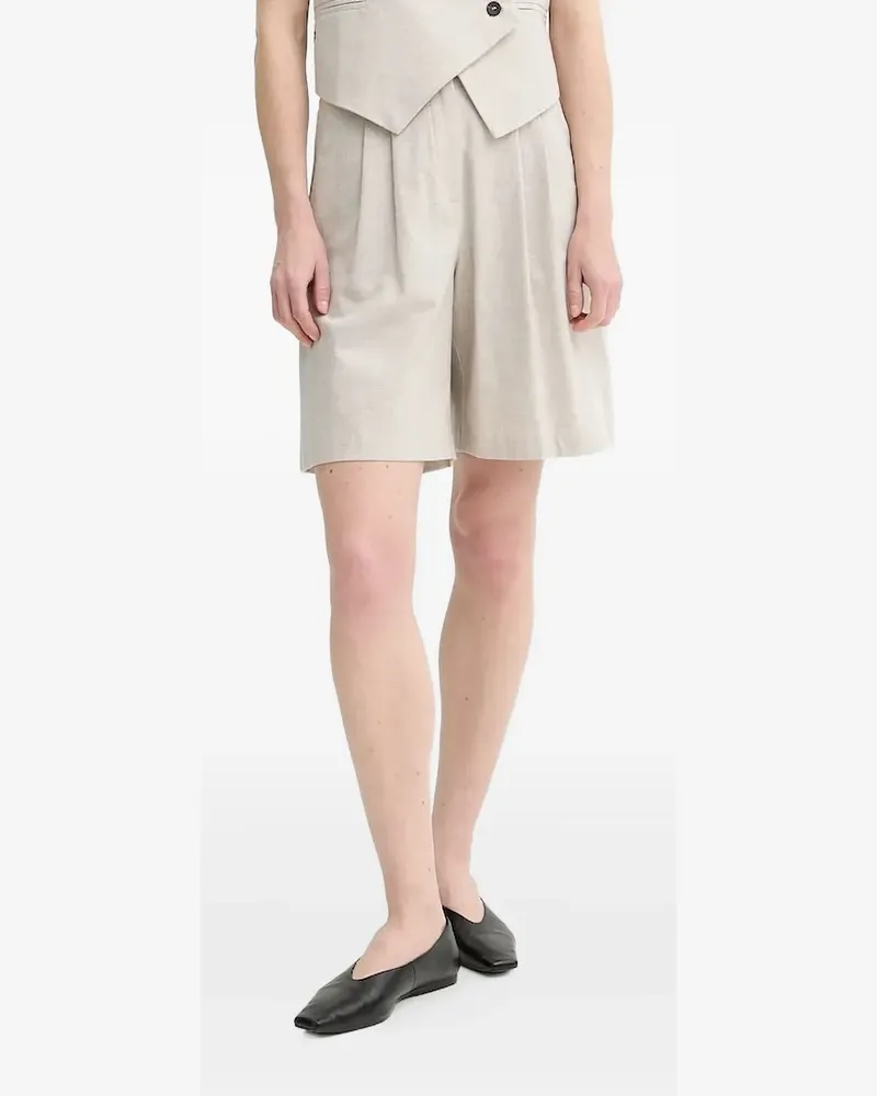 Alohas High-Waist-Shorts mit Falten - Nude Nude