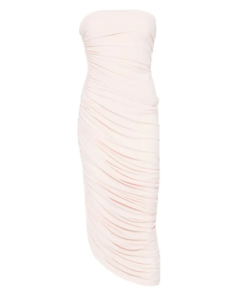 Norma Kamali Diana Midikleid - Nude Nude