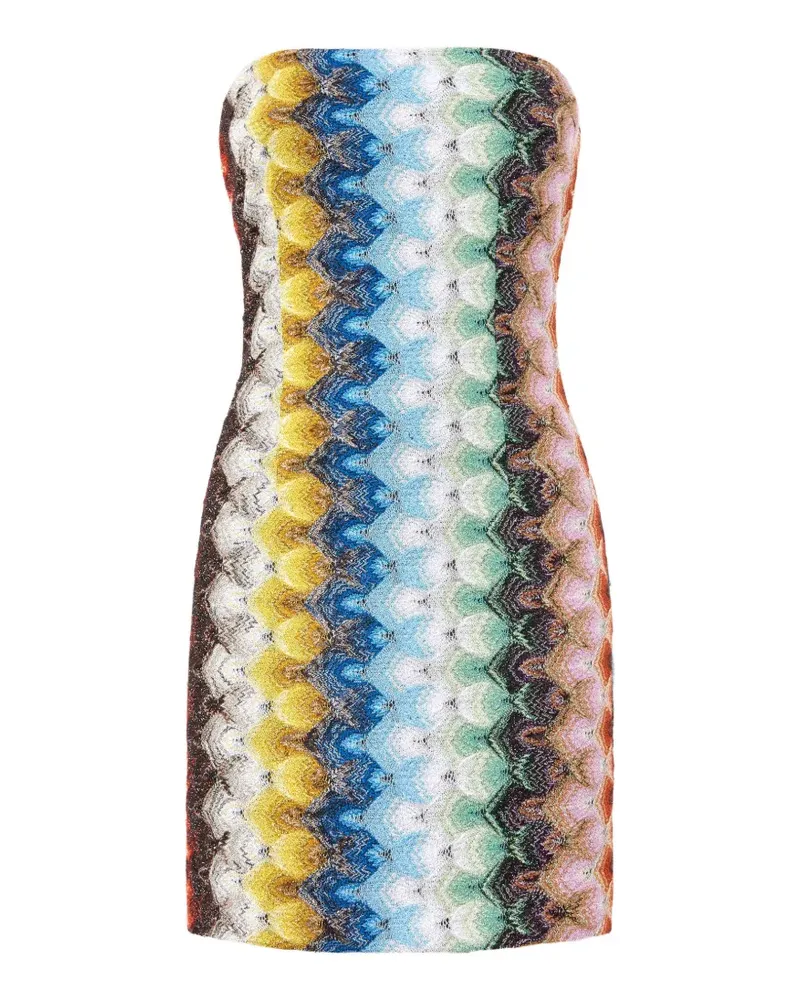Missoni Minikleid mit Zickzackmuster - Blau Blau