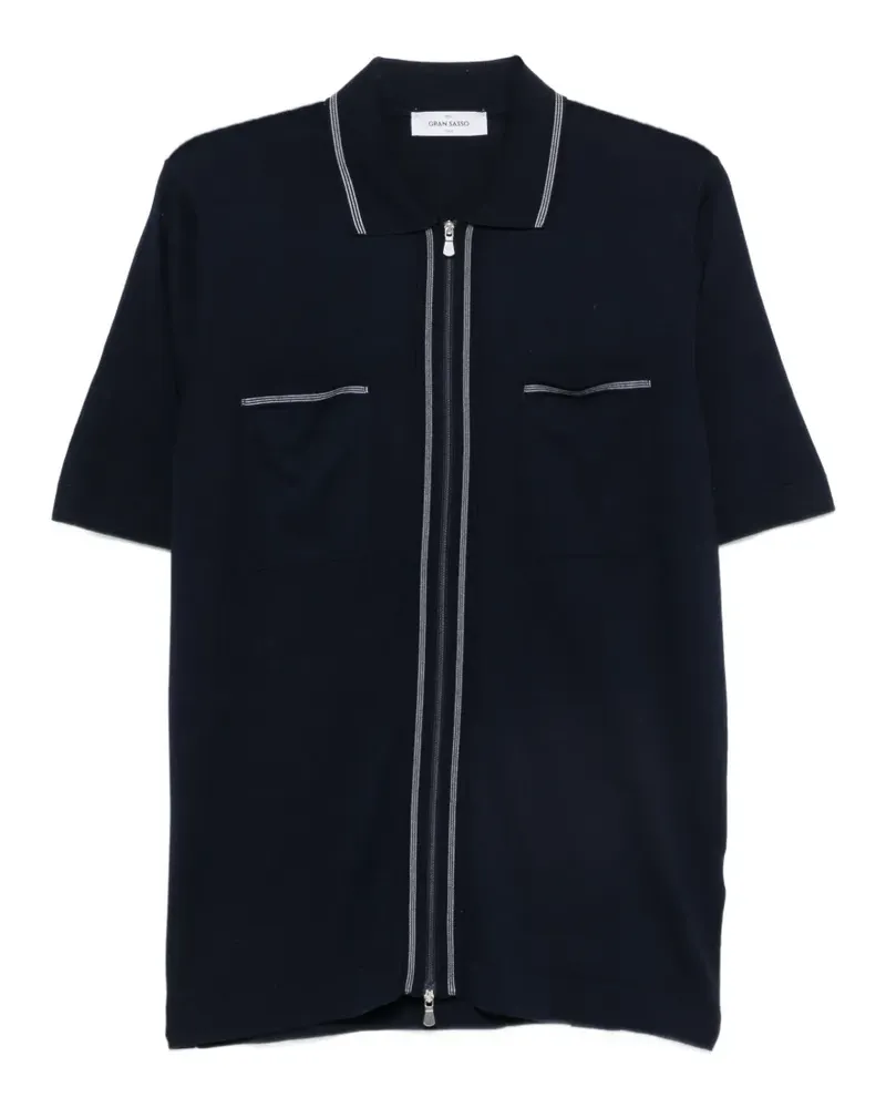 Gran Sasso zip-fastening knitted shirt - Blau Blau