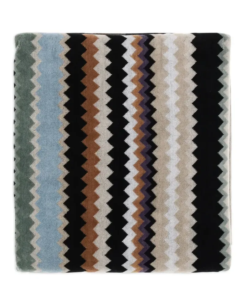Missoni zig-zag stripe towel - Schwarz Schwarz