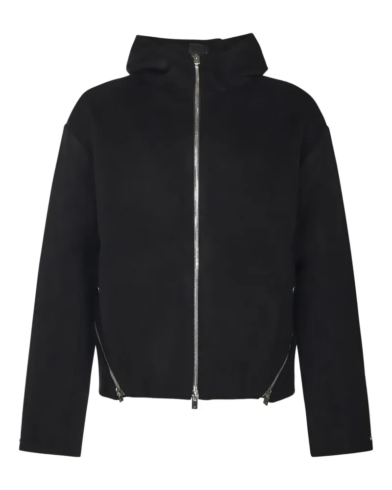 Heliot Emil Lasing zip-up hooded jacket - Schwarz Schwarz
