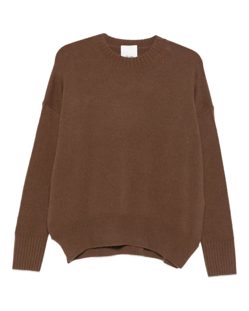 ALLUDE Kaschmirpullover mit Rundhalsausschnitt - Braun Braun