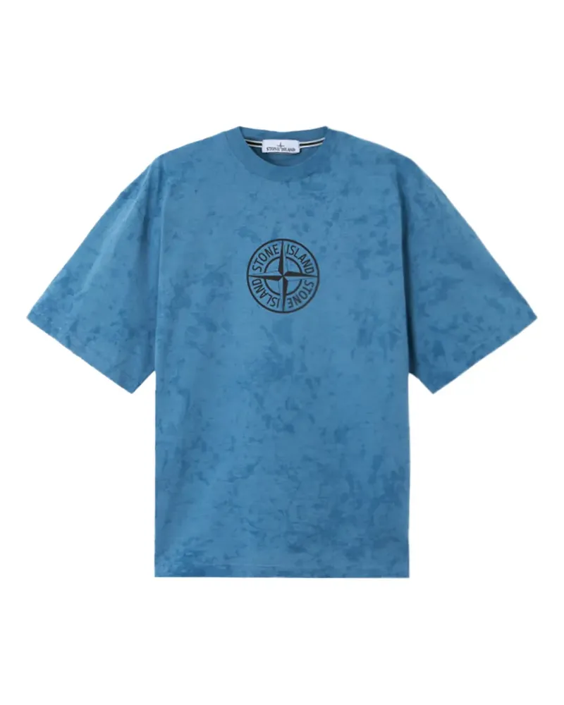 Stone Island logo graphic-print T-shirt - Blau Blau