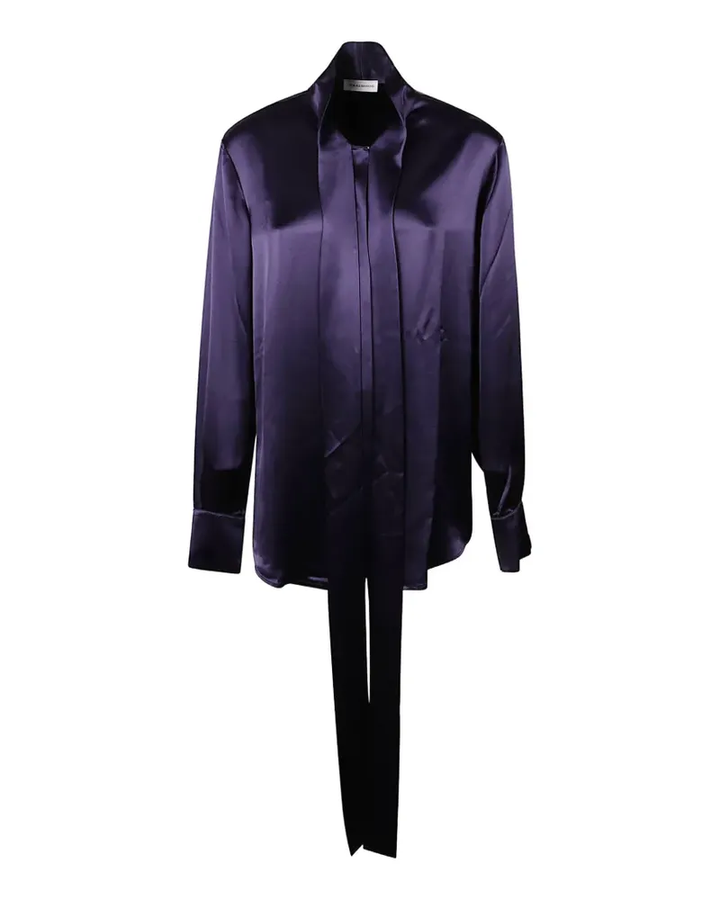 7 for all mankind Bluse mit Schleifenkragen - Violett Violett