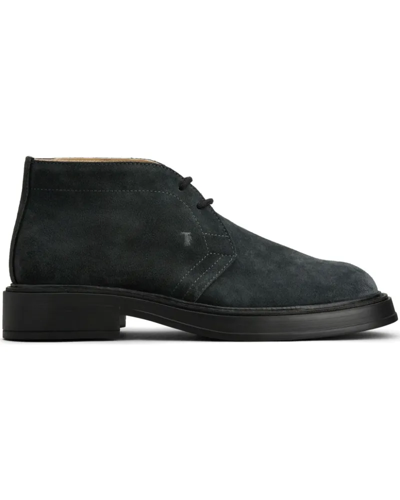 TOD'S Schnürstiefel aus Wildleder - Grau Grau