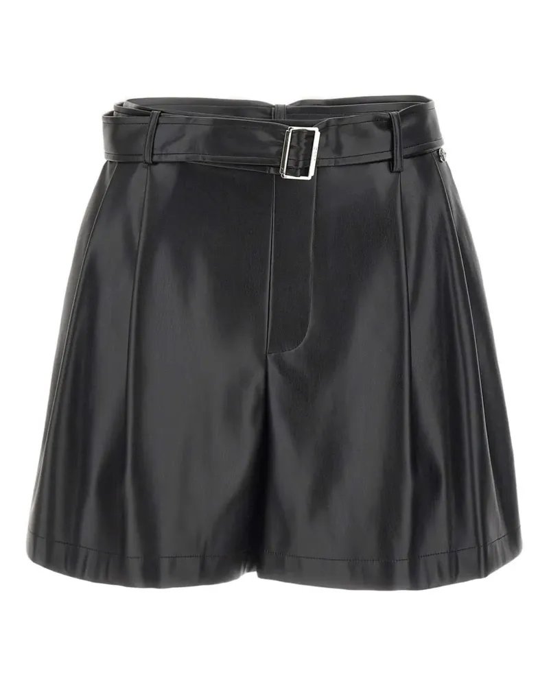 Liu Jo Bundfaltenshorts mit Gürtel - Schwarz Schwarz