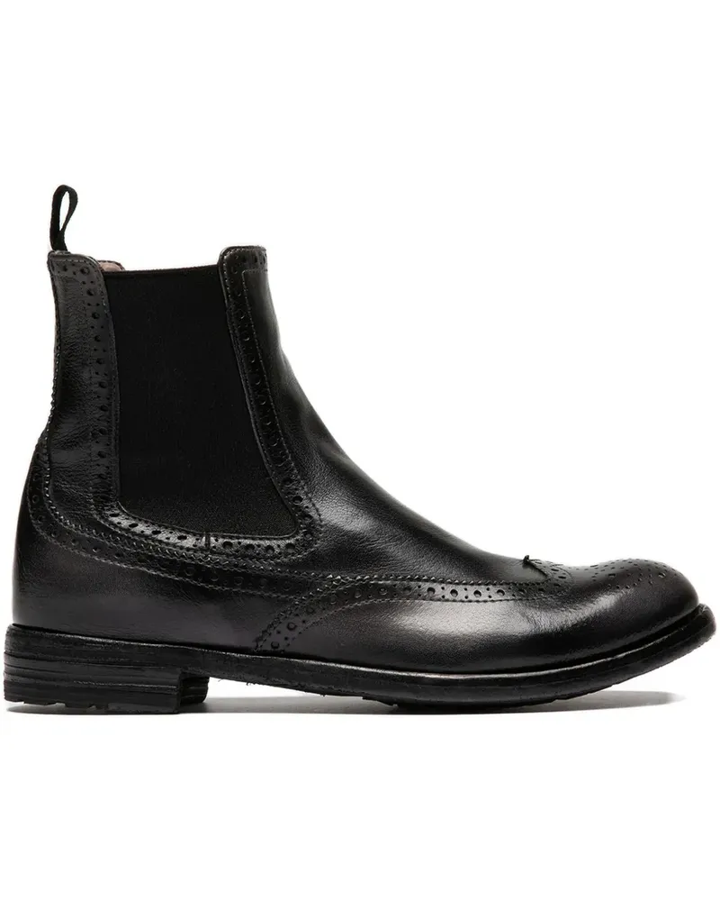 Officine Creative Italia Lexikon 151 Budapester-Stiefel mit elastischen Einsätzen - Schwarz Schwarz