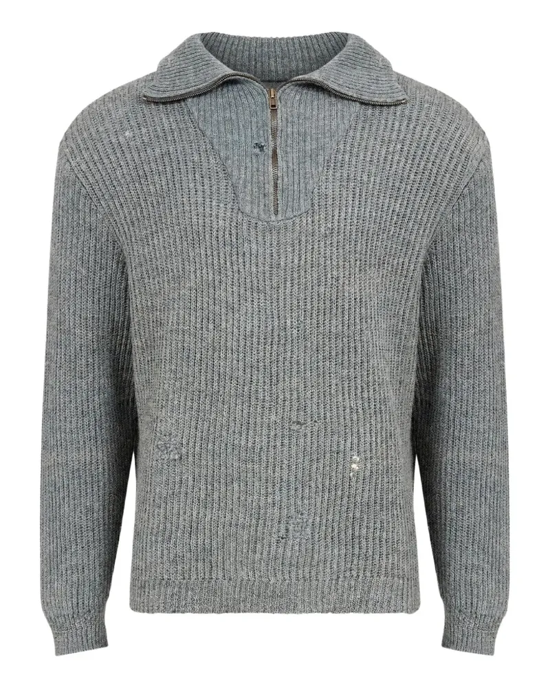 Maison Margiela Gerippter Pullover im Distressed-Look - Grau Grau