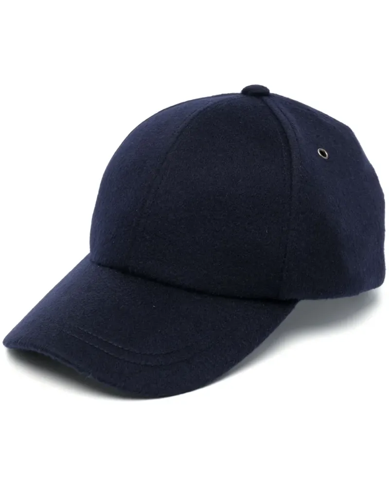 Paul Smith Baseballkappe mit Signaturen-Streifen - Blau Blau