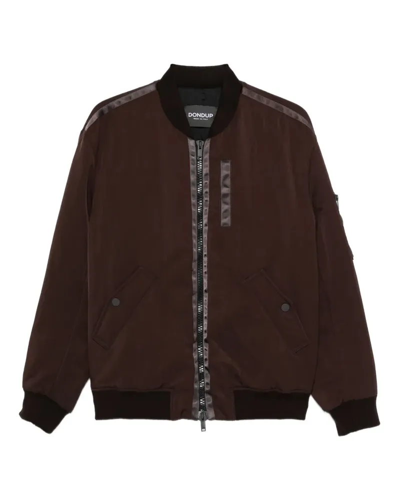 Dondup Bomberjacke mit gestreiften Einsätzen - Braun Braun