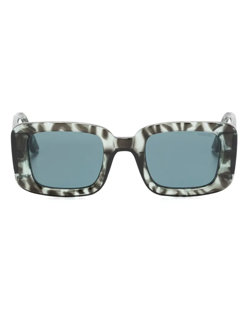 Komono Avery Sonnenbrille mit eckigem Gestell - Blau Blau