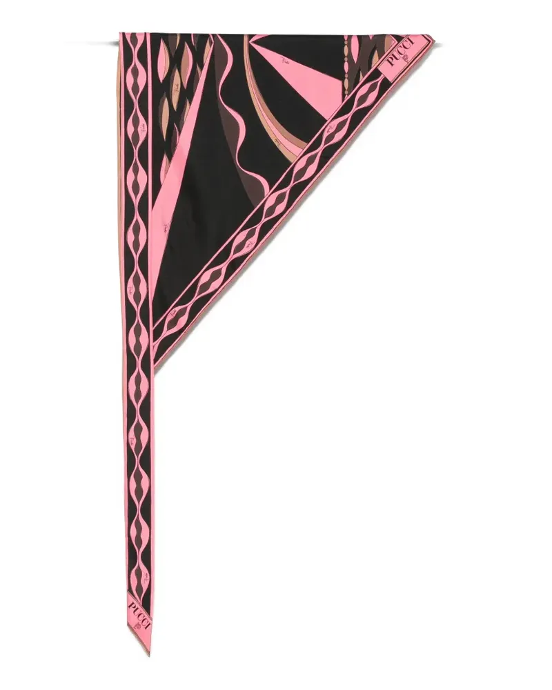 Emilio Pucci Seidenschal mit Iride-Print - Schwarz Schwarz