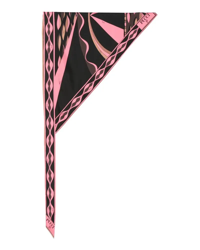 Emilio Pucci Seidenschal mit Iride-Print - Schwarz Schwarz
