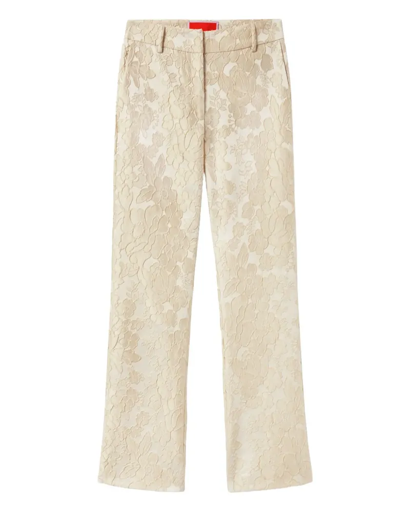 La DoubleJ Jacquard-Hose mit Blumenmuster - Nude Nude