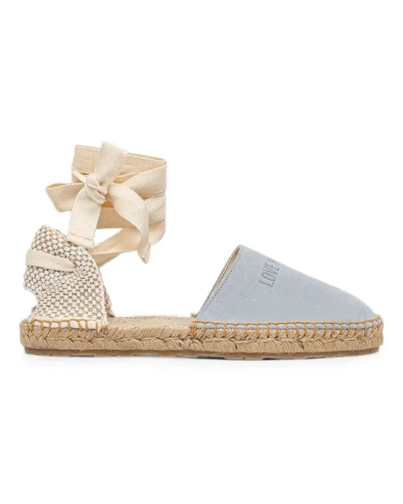 Moschino logo-detailed tie-fastening espadrilles - Blau Blau