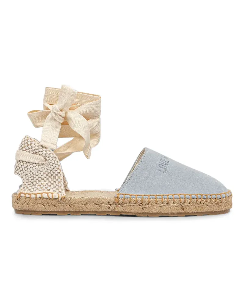 Moschino logo-detailed tie-fastening espadrilles - Blau Blau