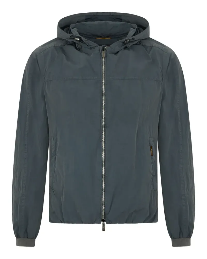 MOORER hooded zip jacket - Blau Blau