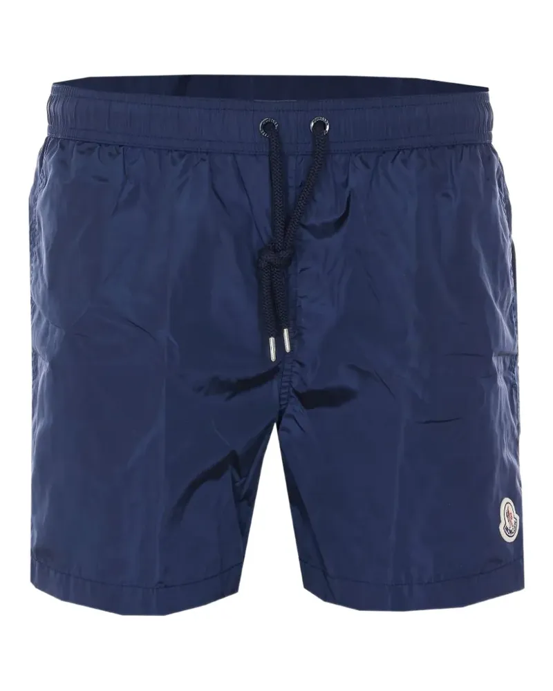Moncler Badeshorts mit Logo-Patch - Blau Blau