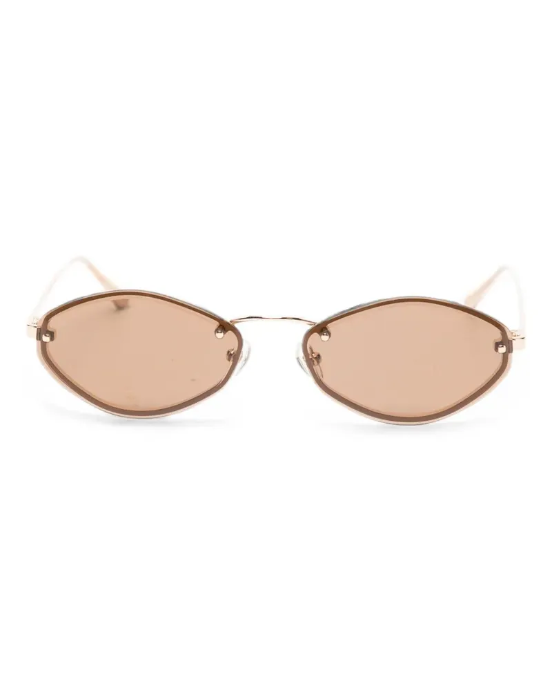 Jacquemus Sonnenbrille mit geometrischem Gestell - Gold Gold