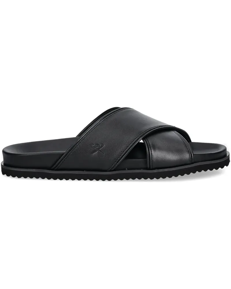 Hackett Mikonos Sandalen mit überkreuzten Riemen - Schwarz Schwarz