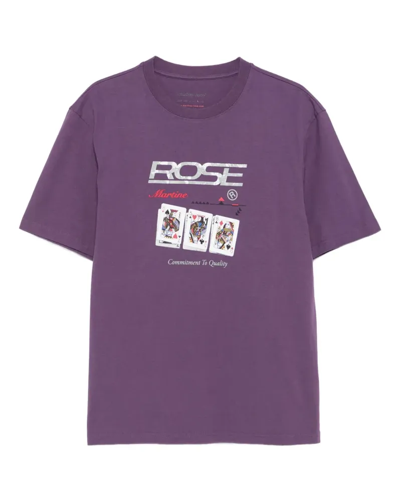 Martine Rose T-Shirt mit Spielkarten-Print - Violett Violett