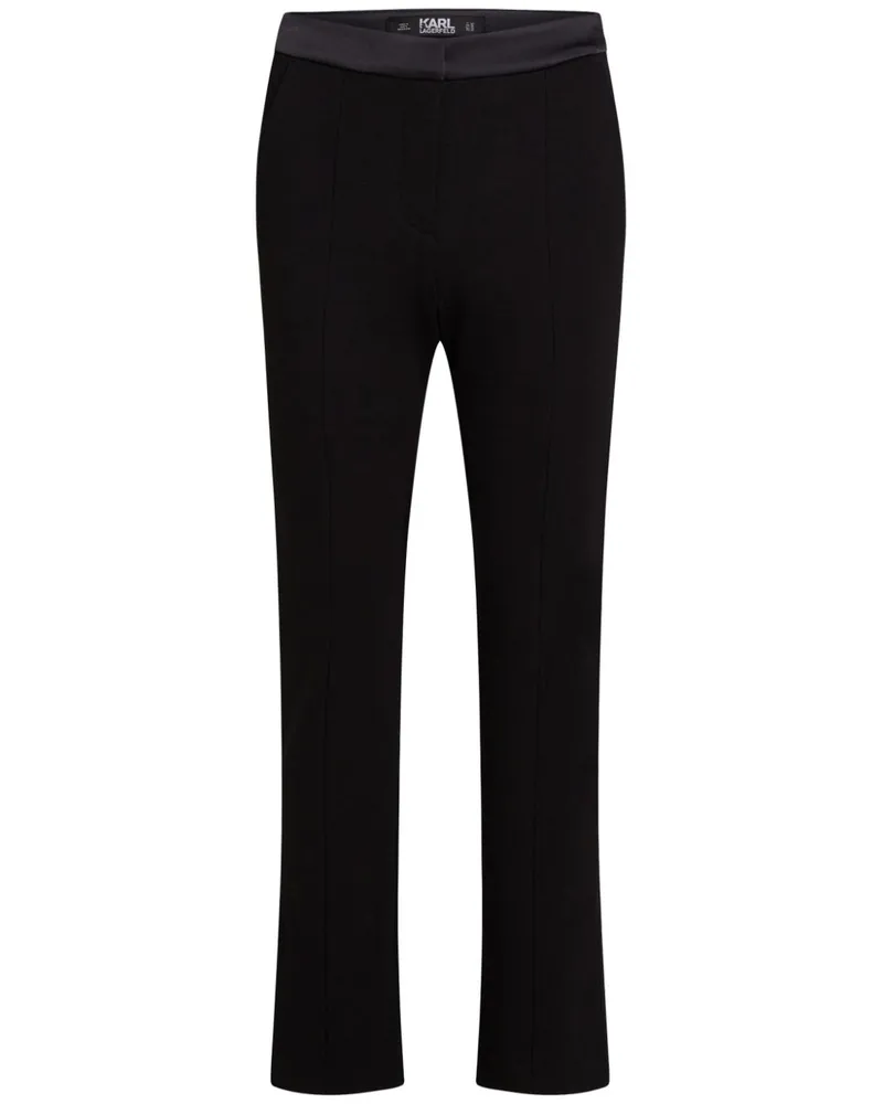 Karl Lagerfeld Hose mit hohem Bund - Schwarz Schwarz