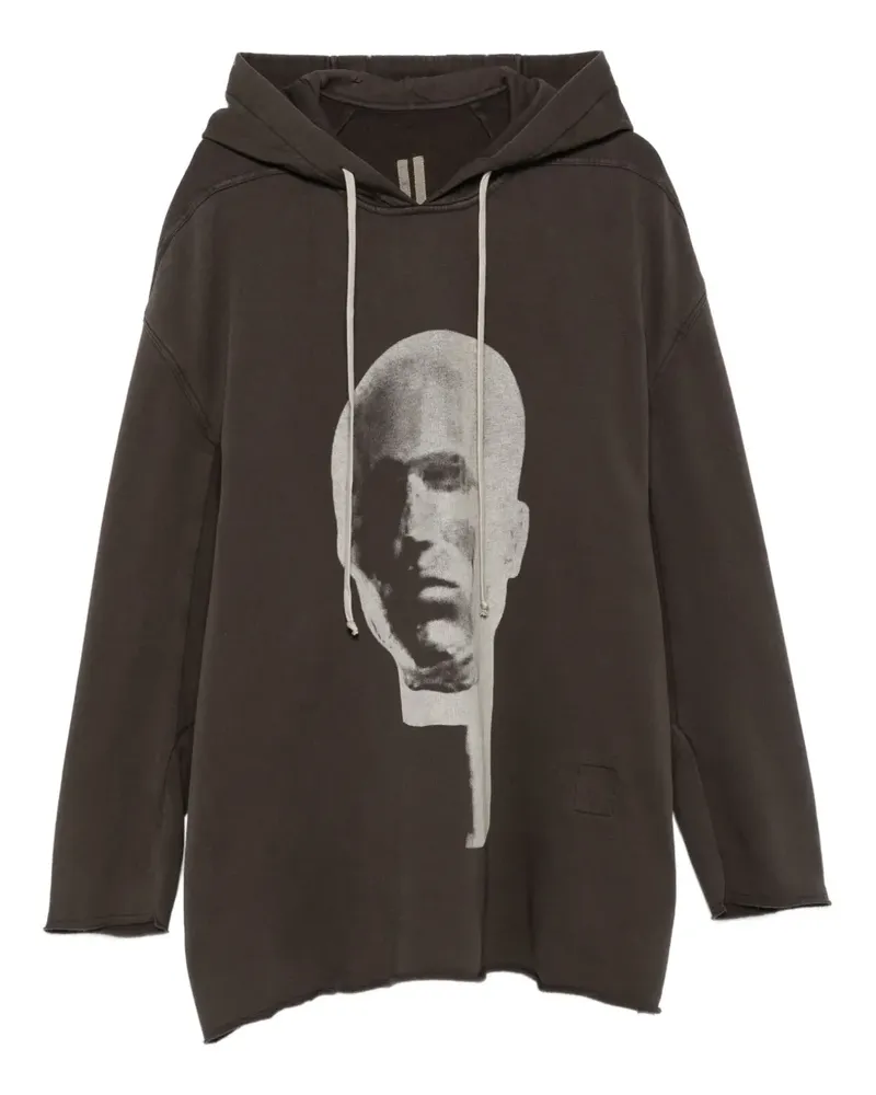 DRKSHDW by Rick Owens Hoodie mit Kopf-Print - Grau Grau