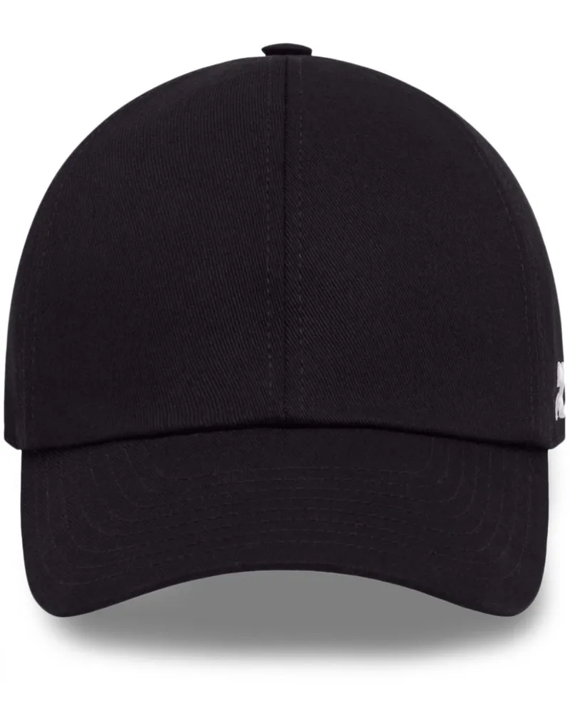 Courrèges Signature Baseballkappe - Schwarz Schwarz