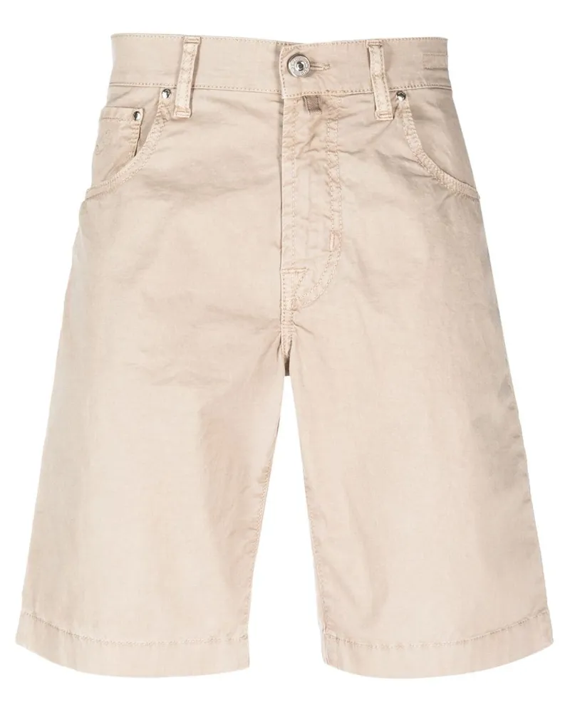 Jacob Cohën Bermudas mit Logo-Patch - Nude Nude