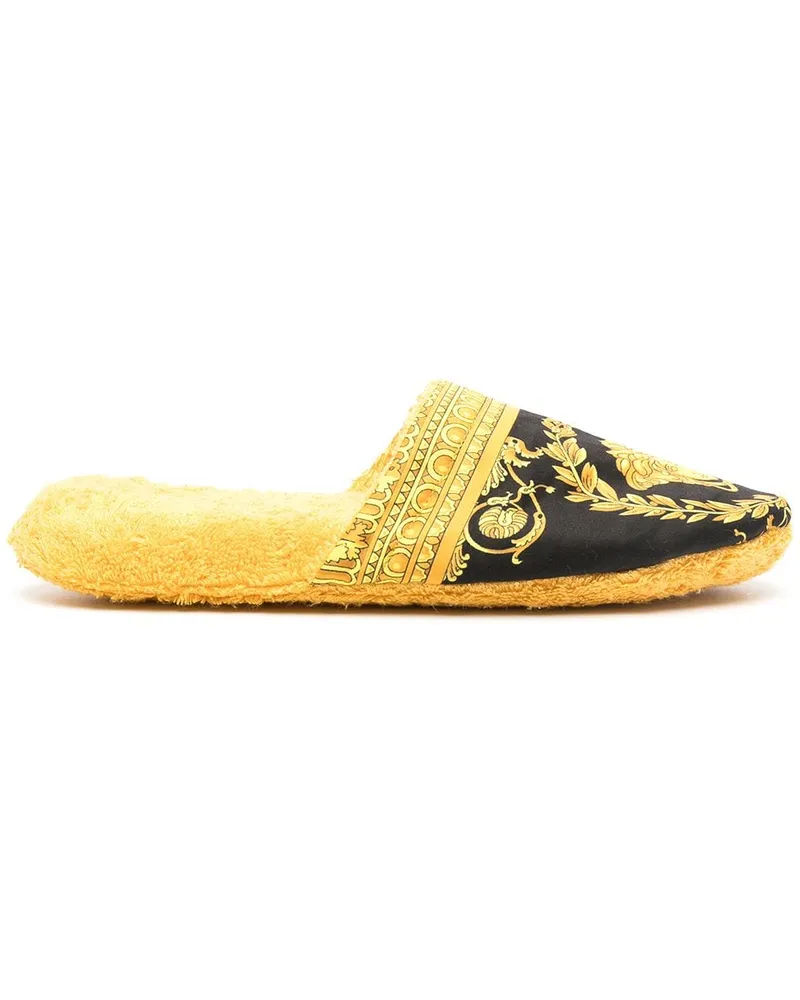 Versace Slipper mit I Love Baroque-Print - Schwarz Schwarz