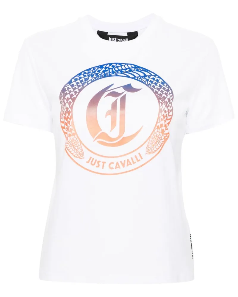 Just Cavalli T-Shirt mit Logo-Print - Weiß Weiß