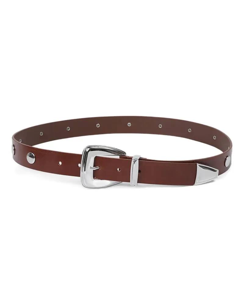 FRANKIE Shop Perth studded leather belt - Braun Braun