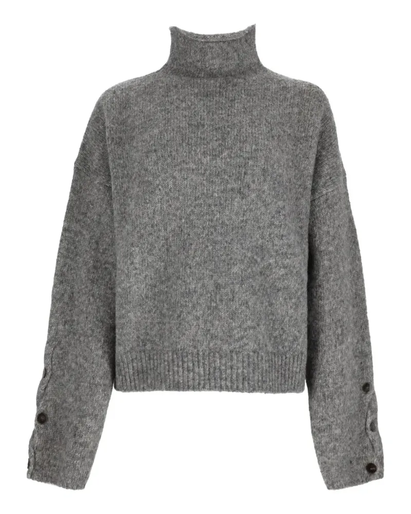 ALYSI button-detail high-neck sweater - Grau Grau