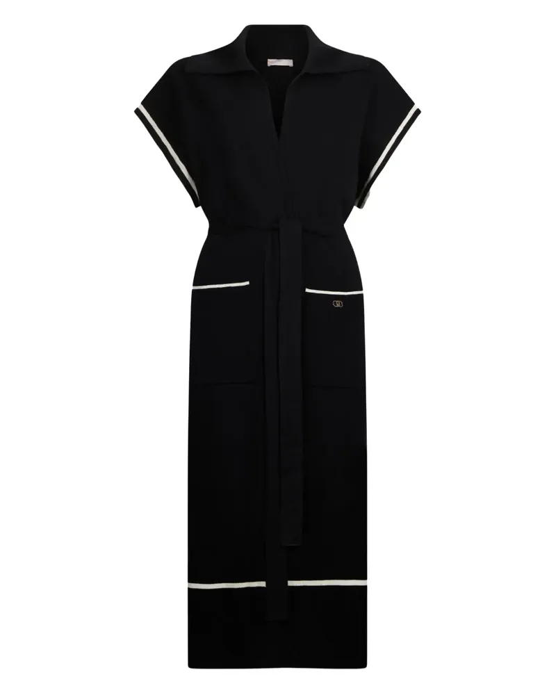 Liu Jo Midikleid mit Logo - Schwarz Schwarz