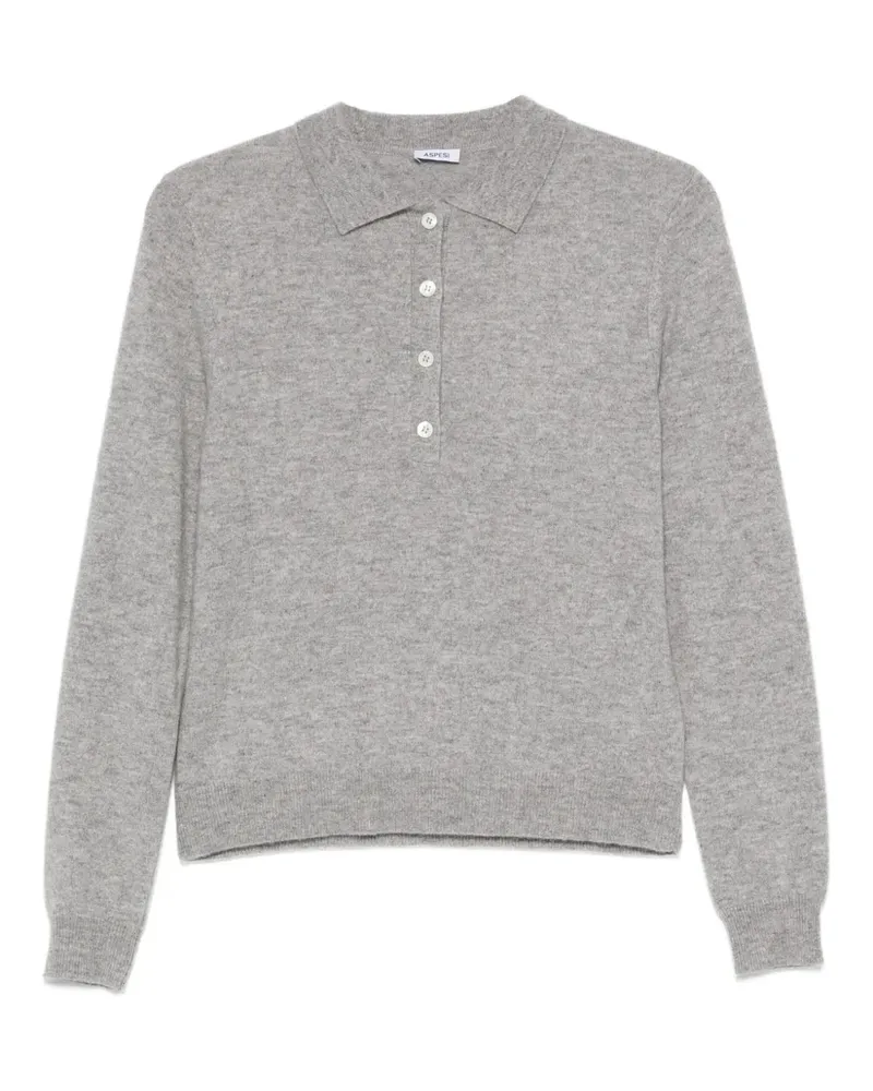 ASPESI polo-collar sweater - Grau Grau