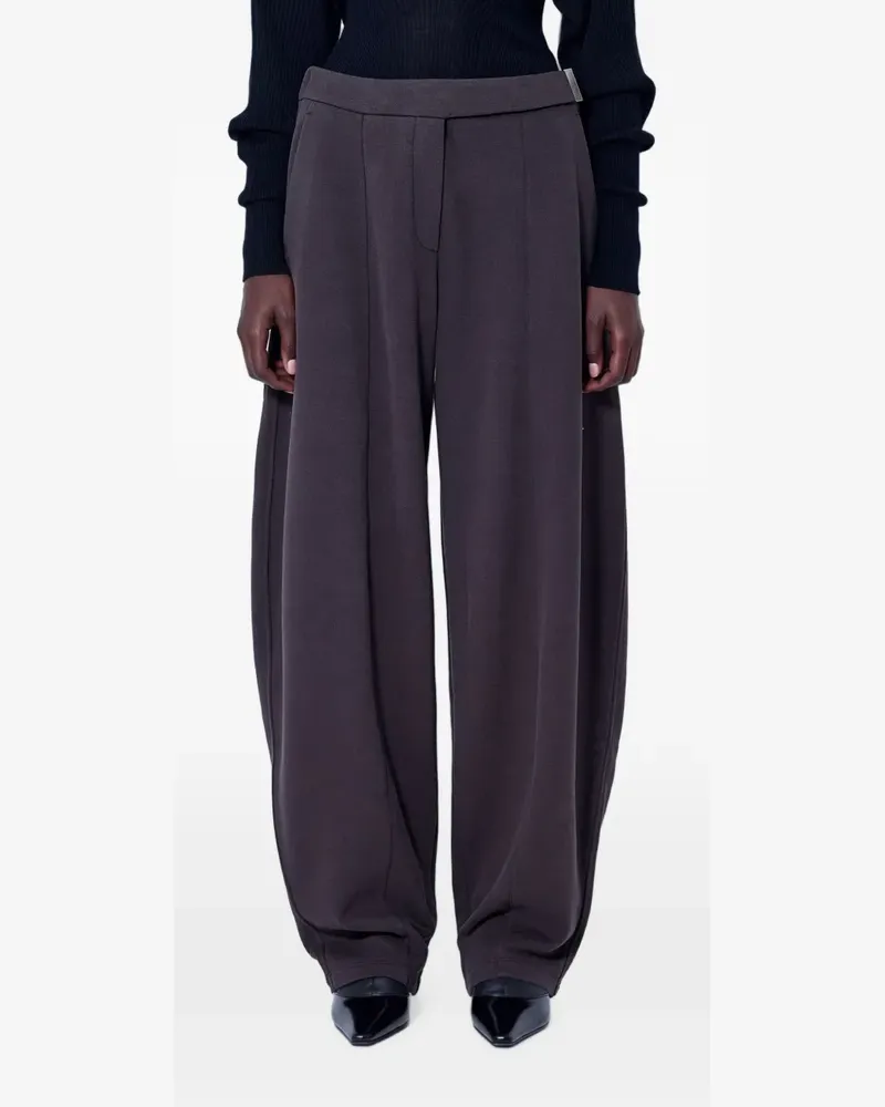 SPORTMAX Plissierte Palazzohose - Braun Braun