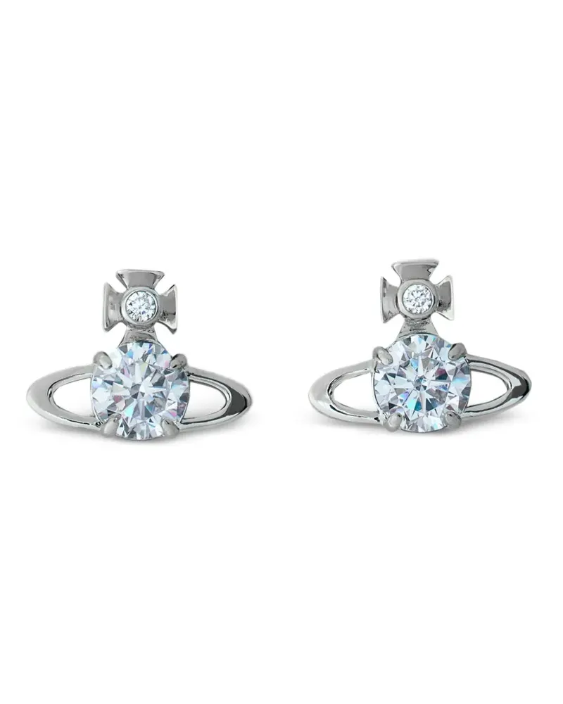 Vivienne Westwood Orb crystal stud earrings - Silber Silber