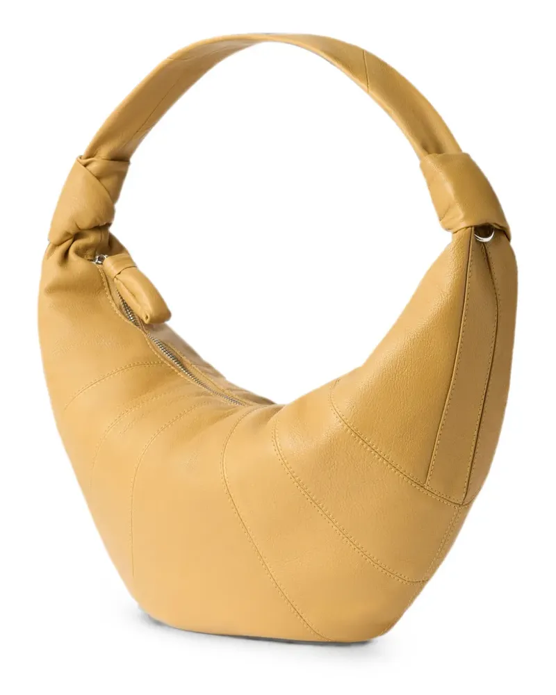 Christophe Lemaire Fortune Croissant bag in goat leather - Nude Nude
