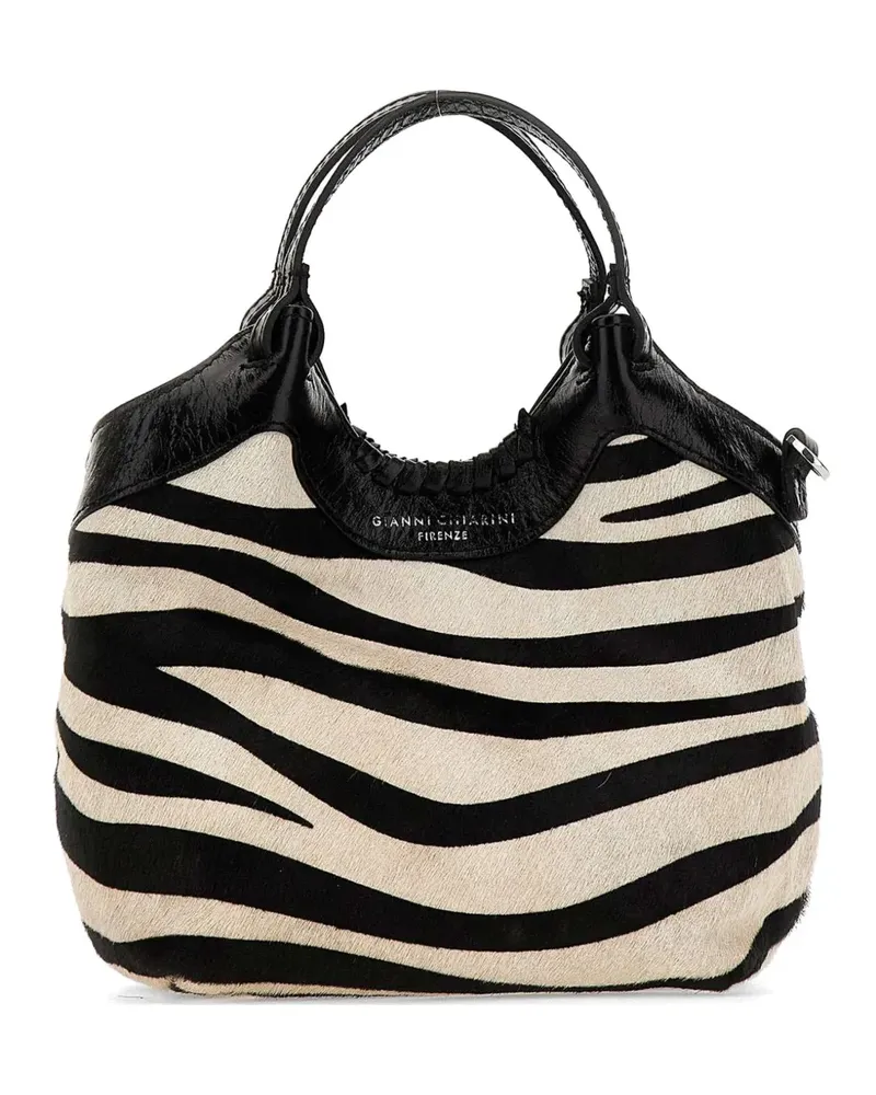 Gianni Chiarini Dua zebra-print tote bag - Schwarz Schwarz