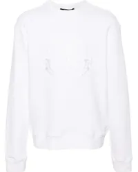 Roberto Cavalli Sweatshirt mit Logo-Stickerei Weiß