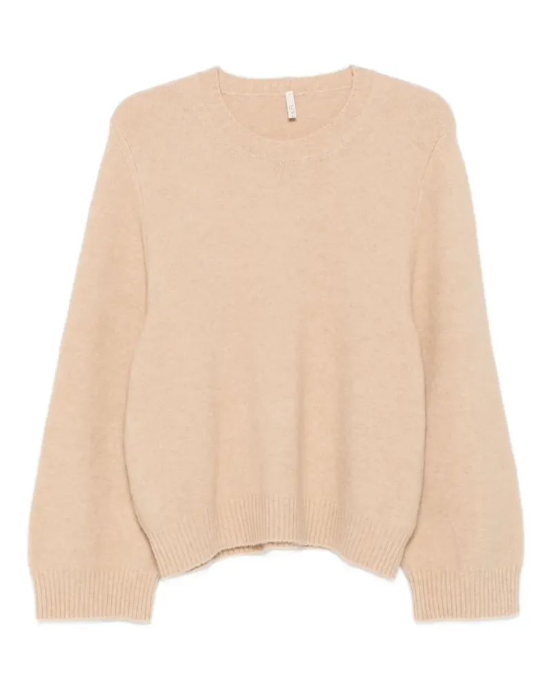 Boboutic balloon-sleeve knitted sweater - Nude Nude