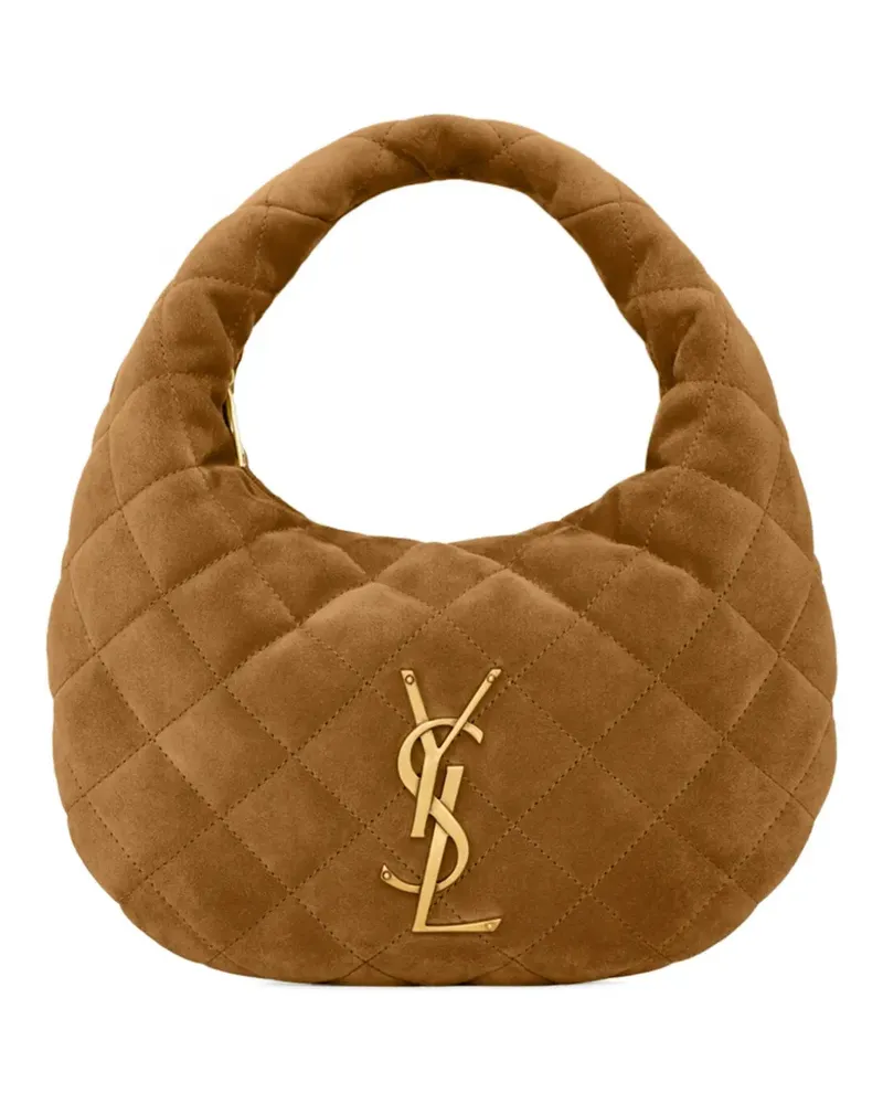 Saint Laurent Icarino suede shoulder bag - Braun Braun