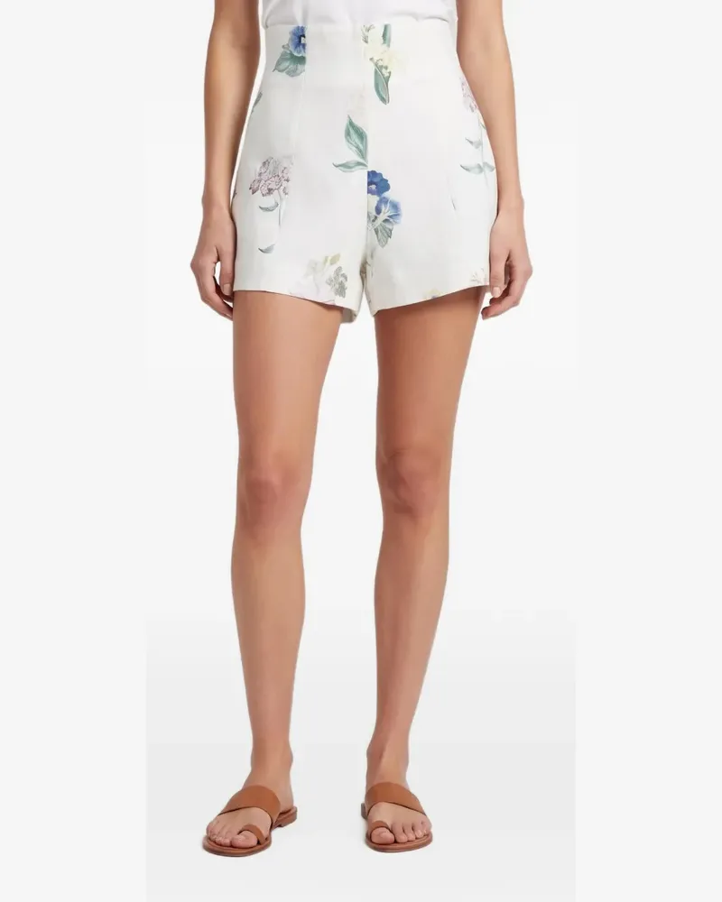 ALEMAIS Jules Shorts mit Blumenprint - Weiß Weiß