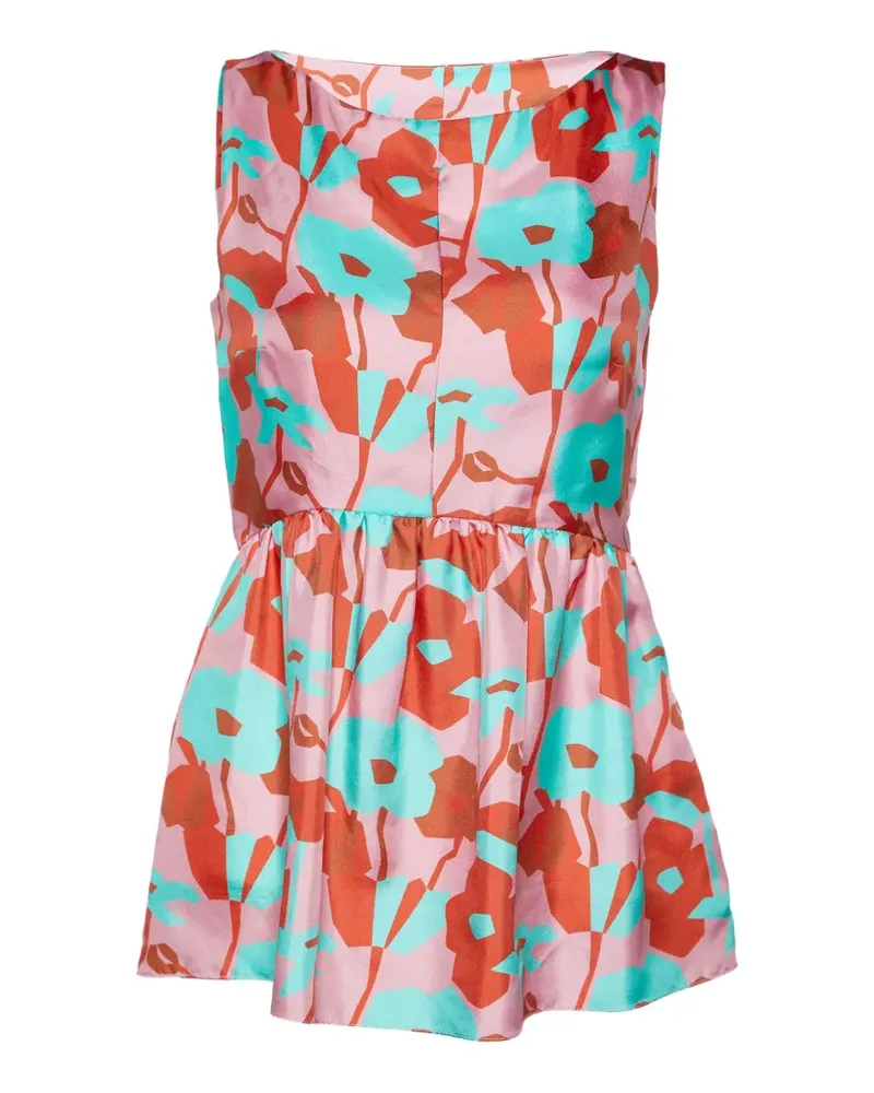 Roksanda Ilincic floral-print peplum top - Rosa Rosa